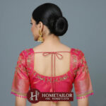 Maggam Work Blouse "Raspberry Rose" - Image 2